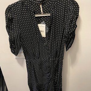 NWT Free People Polka Dot Mini Dress